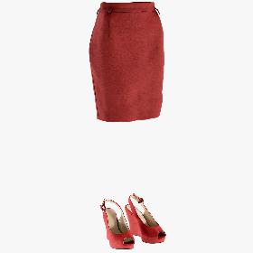 Women's Skirt and Shoes 3D model